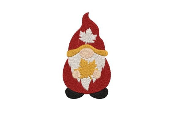 Autumn Fall Gnome Embroidery Design