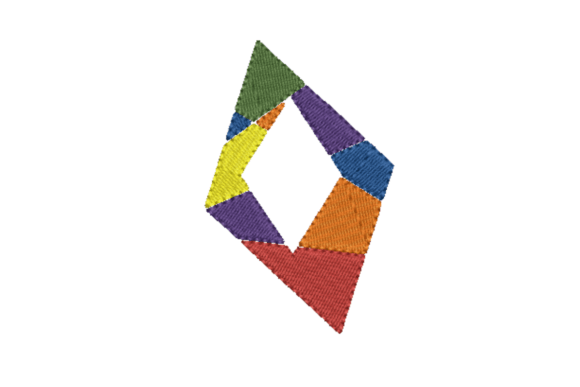 Diagonous O: Creative Fabrica Embroidery Design