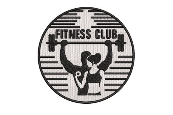 Fitness Club Embroidery Design