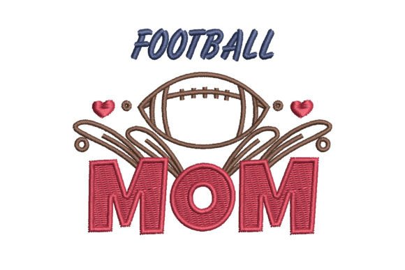 Football Mom Embroidery Design