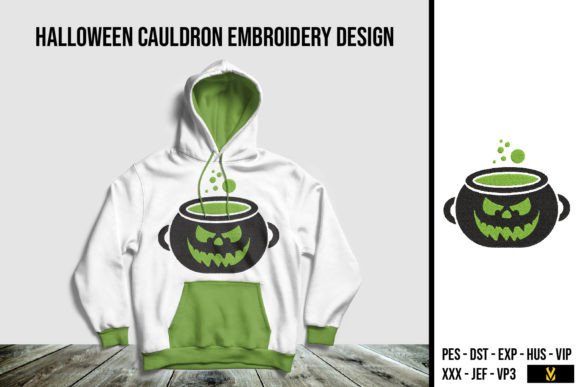 Halloween Cauldron Embroidery