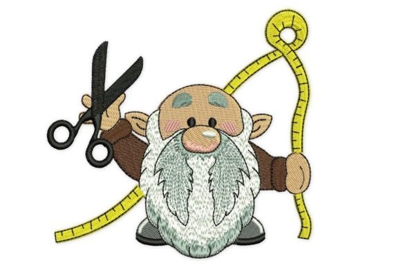 Tailor Gnome Embroidery Design