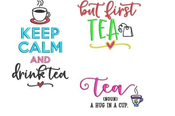 Tea Sayings: A Seasonal Embroidery Gem